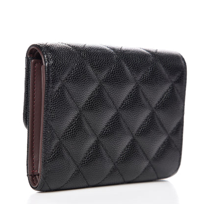 Chanel Caviar Quilted Compact Flap Wallet Black 3 of 9