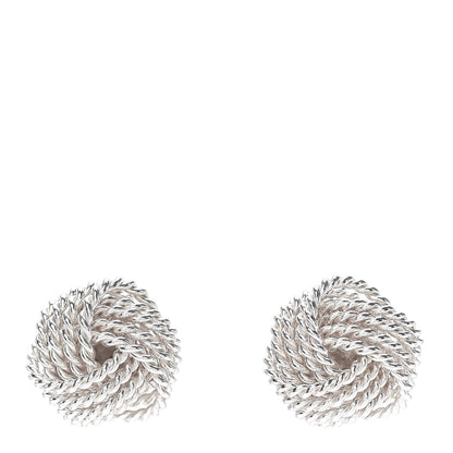 Tiffany Sterling Silver Twist Knot Earrings 1 of 5