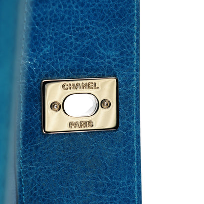 Chanel Glazed Calfskin Large On The Road Frame Tote Blue 9 of 10