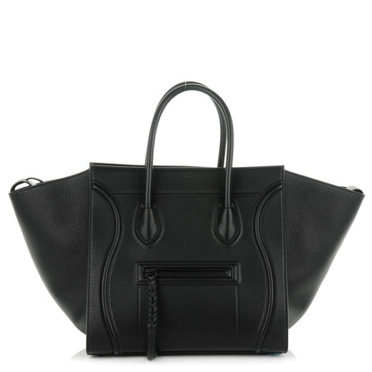 Celine Supple Calfskin Medium Phantom Luggage Black 1 of 7