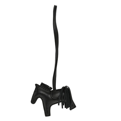 Hermes Milo Lambskin Grigri Rodeo Horse Bag Charm PM So Black 1 of 5