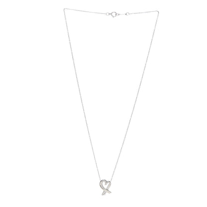 Tiffany Sterling Silver Small Paloma Picasso Loving Heart Pendant Necklace 3 of 7
