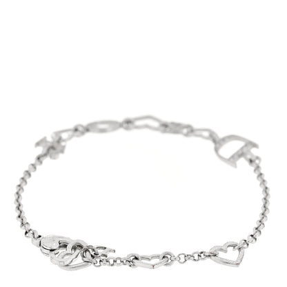 Christian Dior Crystal Heart Bracelet Silver 2 of 3