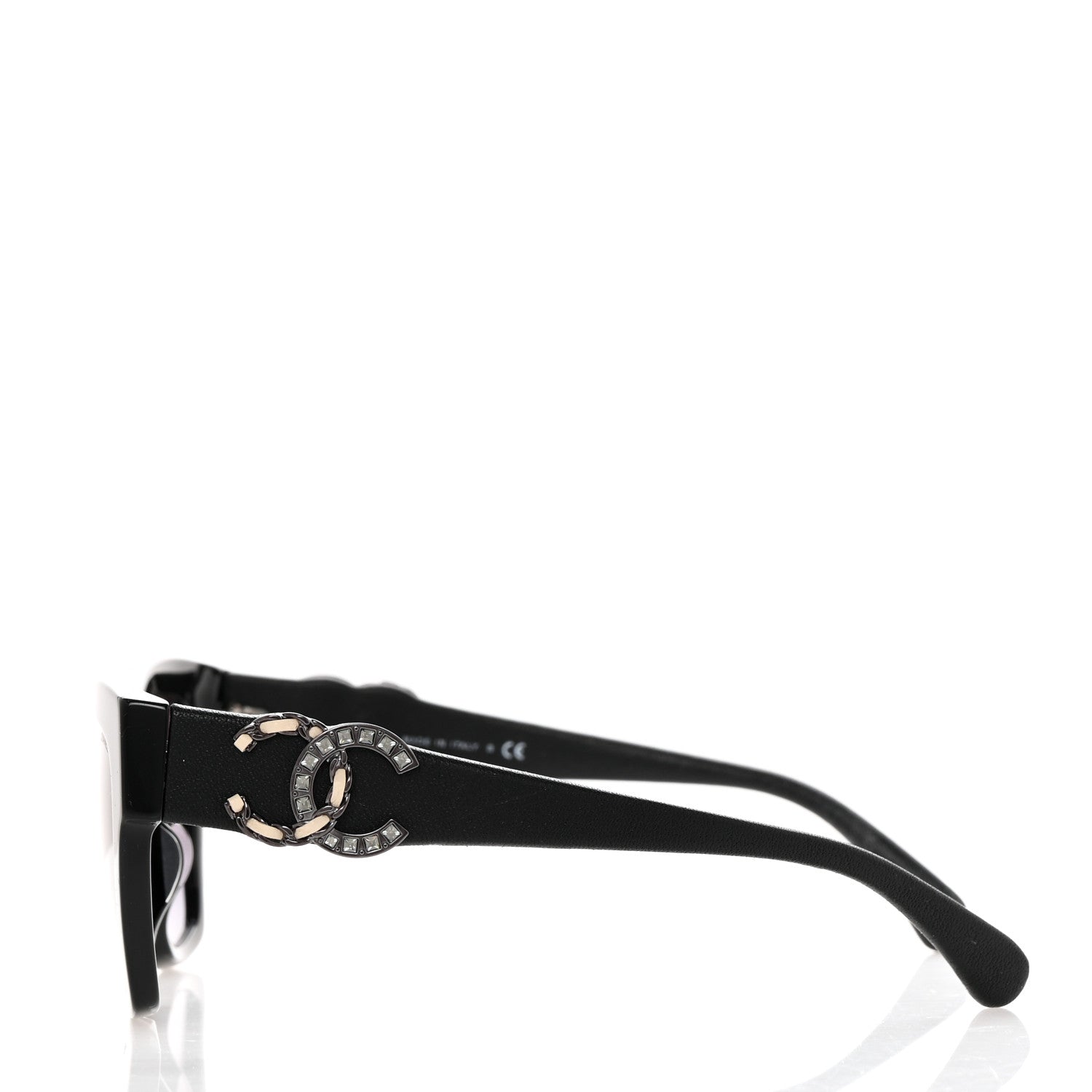 Chanel Acetate Square Cat Eye CC Sunglasses 5456-Q-A Black 3 of 8