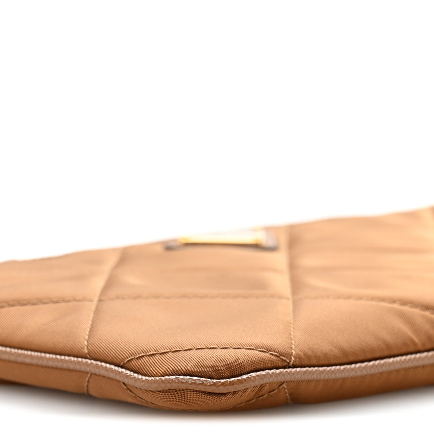 Prada Re-Nylon Tessuto Impuntu Quilted Re-Edition 1995 Chaine Pouch Brandy 10 of 12