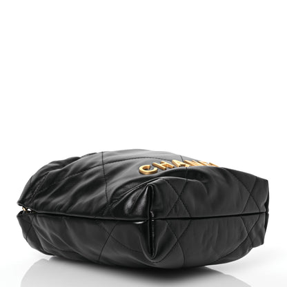 Chanel Shiny Calfskin Quilted Mini Chanel 22 Black 4 of 11