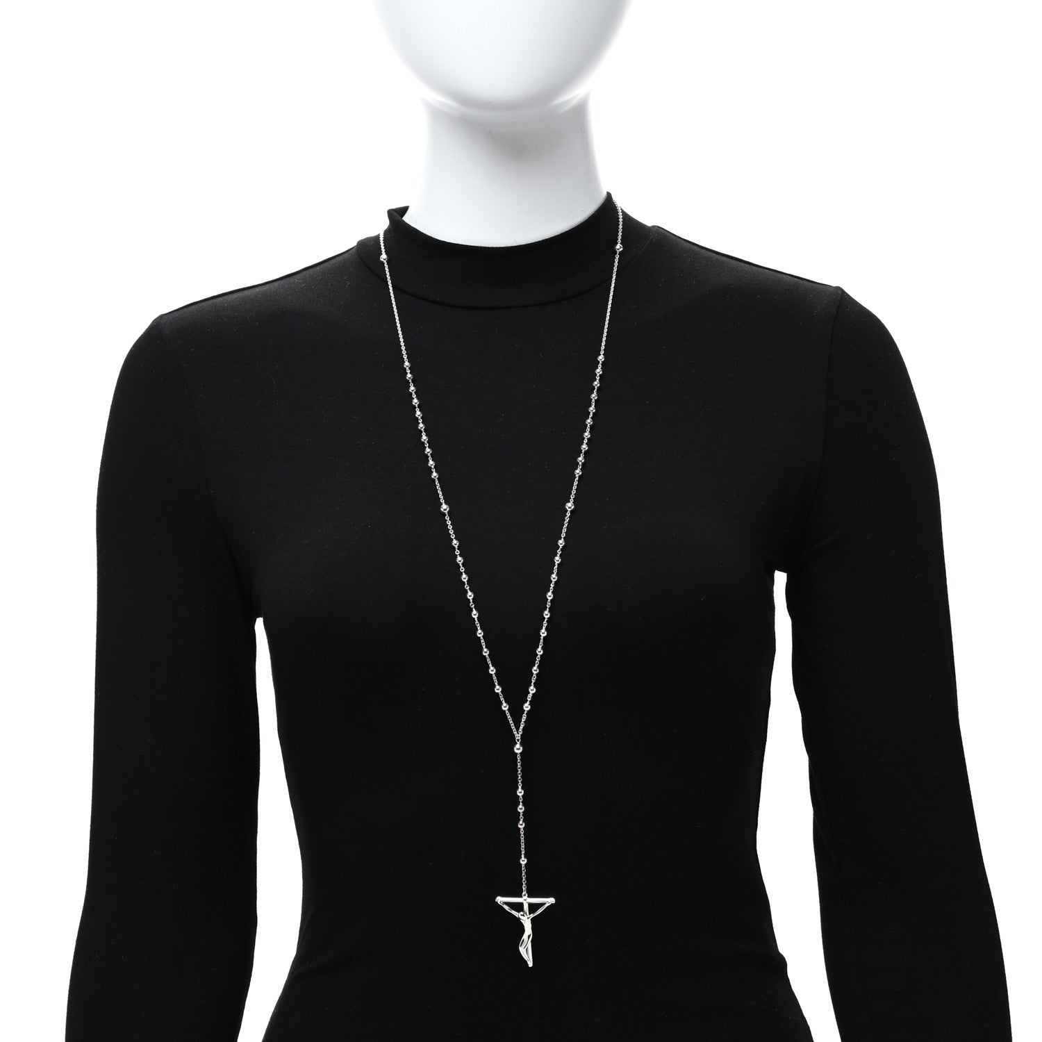 Tiffany Sterling Silver Elsa Peretti Rosary Necklace 3 of 4