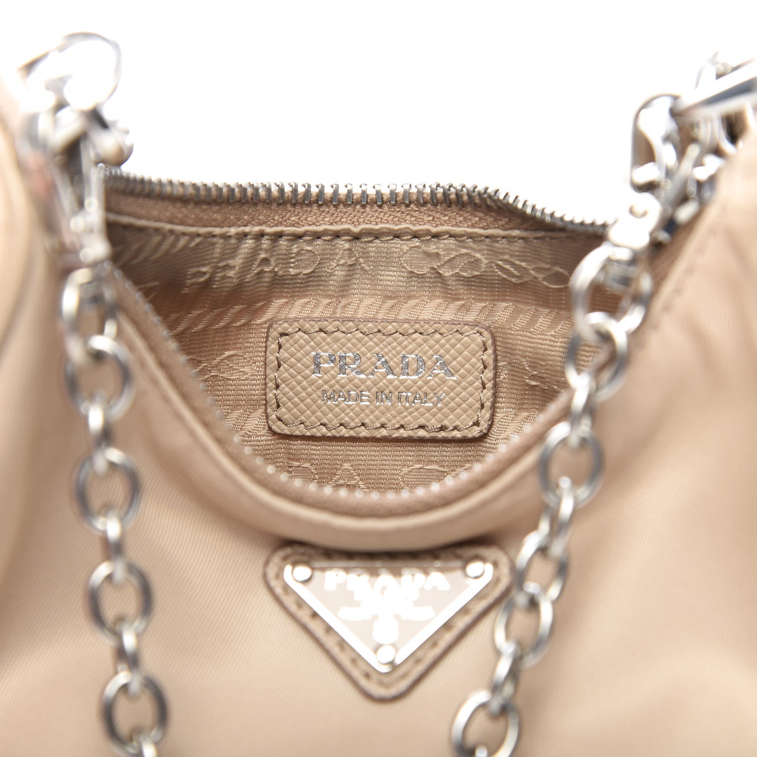 Prada Tessuto Nylon Saffiano Mini Re-Edition 2000 Shoulder Bag Cammeo 8 of 9