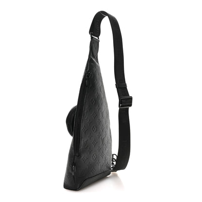 Louis Vuitton Calfskin Shadow Monogram Duo Slingbag Black 3 of 9