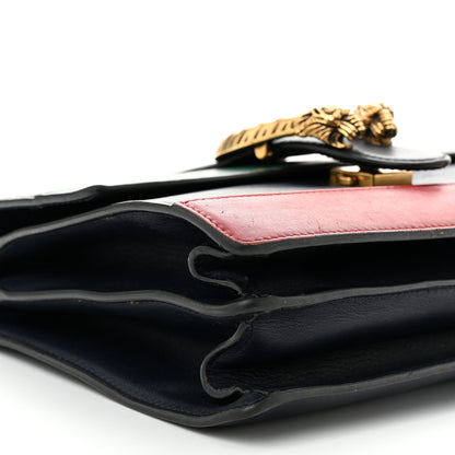 Gucci Moon Calfskin Bamboo Web Medium Dionysus Top Handle Bag Blue Emerald Hibiscus Red 10 of 12