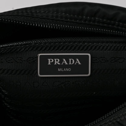 Prada Re-Nylon Vela Saffiano Pocket Double Zip Messenger Bag Black 5 of 9