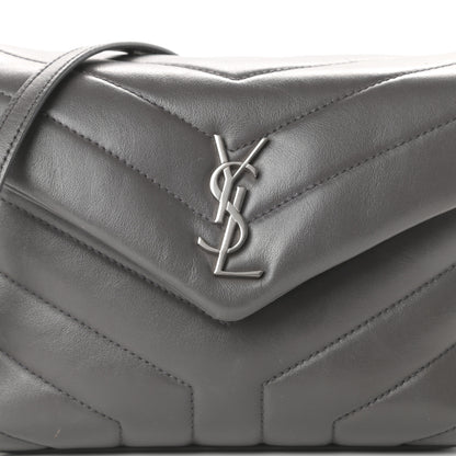 Saint Laurent Calfskin Y Quilted Monogram Toy Loulou Crossbody Bag Storm 10 of 18
