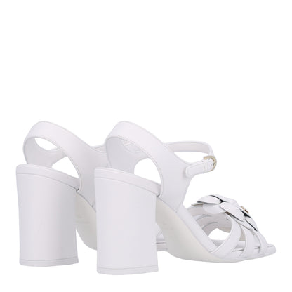 Chanel Lambskin Camellia Sandals 39 White 6 of 10