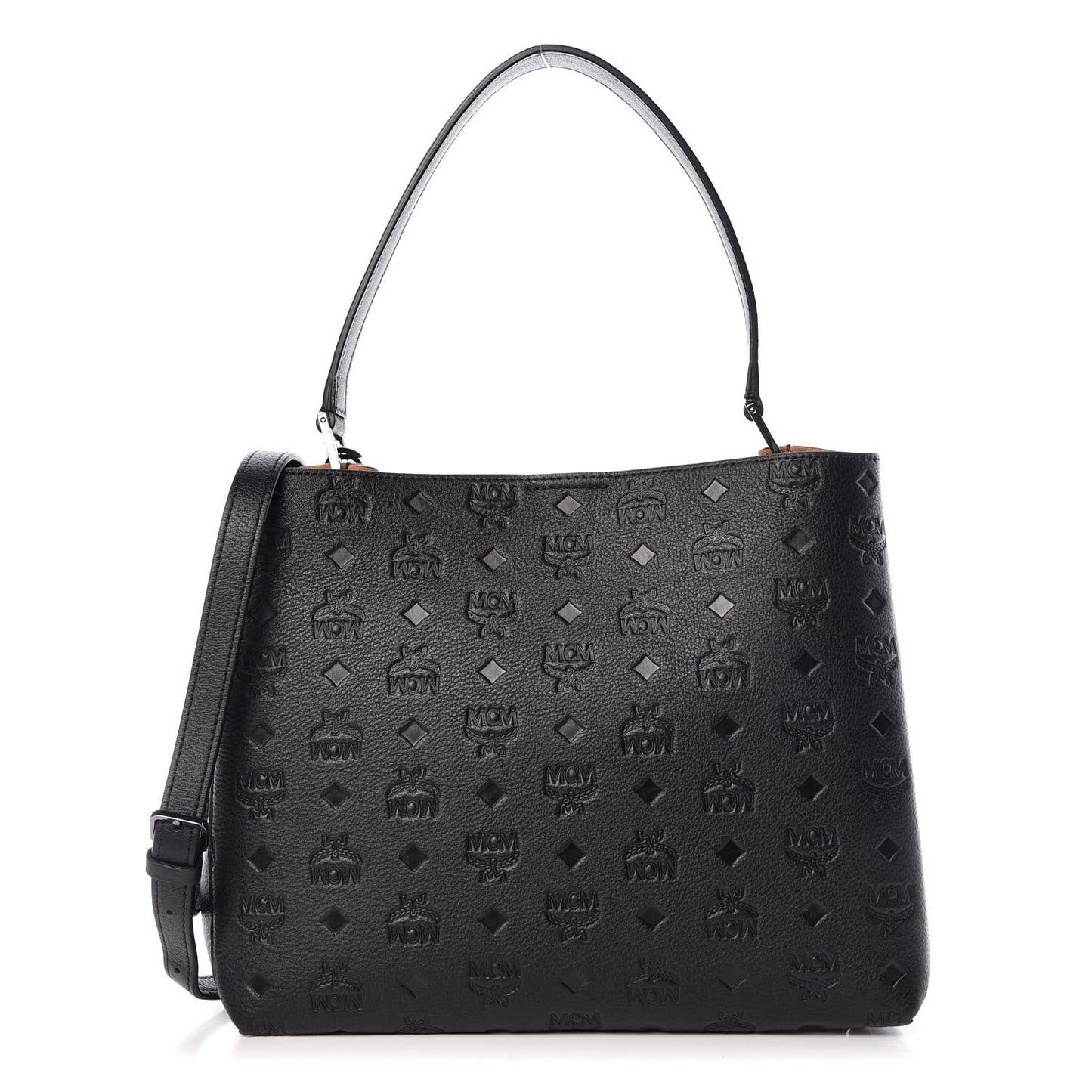 Calfskin Ottomar Monogram Sarah Convertible Hobo Black