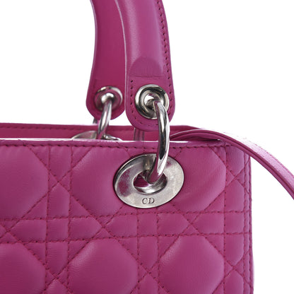 Christian Dior Lambskin Cannage Medium Lady Dior Fuchsia 12 of 14