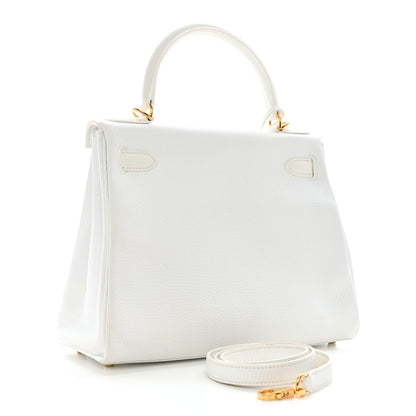 Hermes Taurillon Clemence Kelly Retourne 28 White 3 of 16