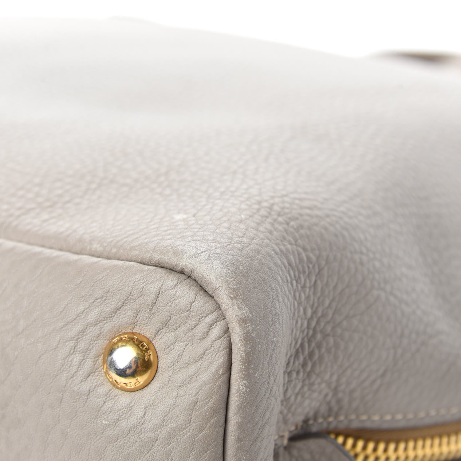 Prada Vitello Daino Side Zip Tote Pomice 11 of 27