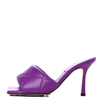 Bottega Veneta Nappa Quilted Rubber Lido Mule Sandals 39 Gumdrop 1 of 8