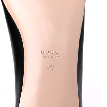 Gucci Malaga Kid Interlocking G Pearl Scalloped Flats 36 Black 6 of 10