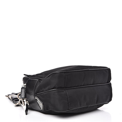 Prada Tessuto Nylon Saffiano Shoulder Bag Black 4 of 11
