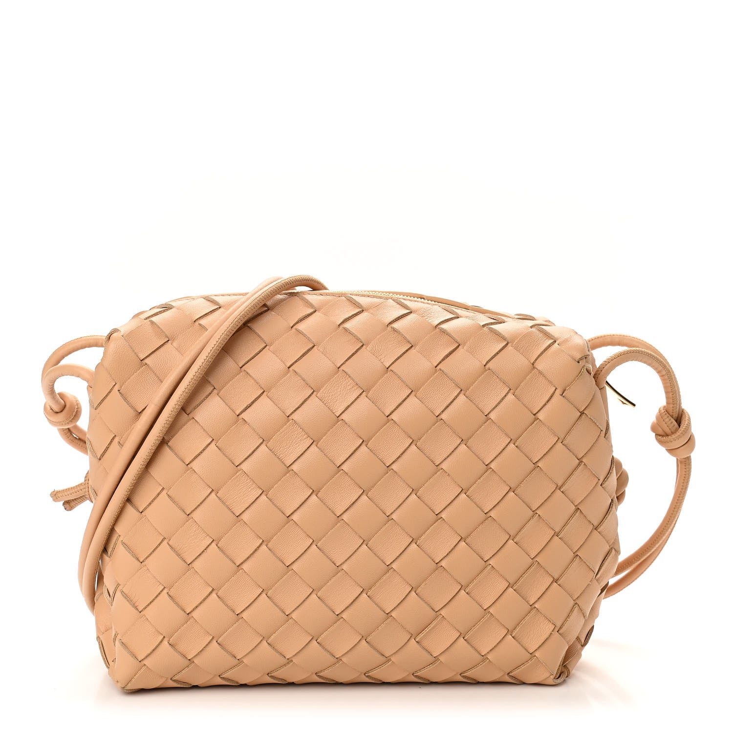 Bottega Veneta Nappa Intrecciato Small Loop Camera Bag Almond 1 of 8
