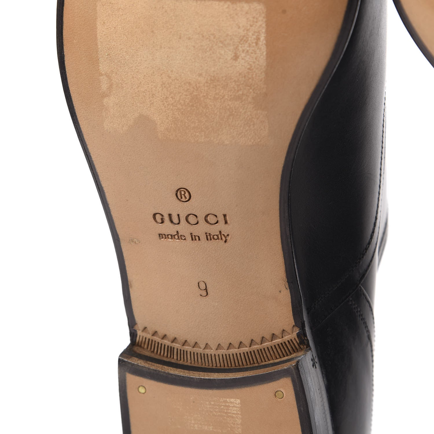Gucci Calfskin Mens Wingtip Oxford Loafers 9 Black 8 of 11