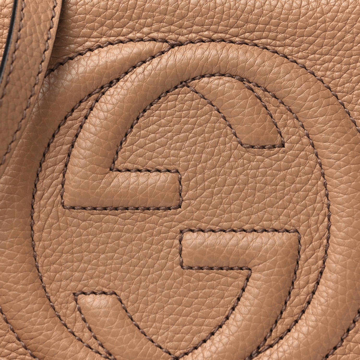 Gucci Pebbled Calfskin Small Soho Disco Bag Camelia 8 of 10