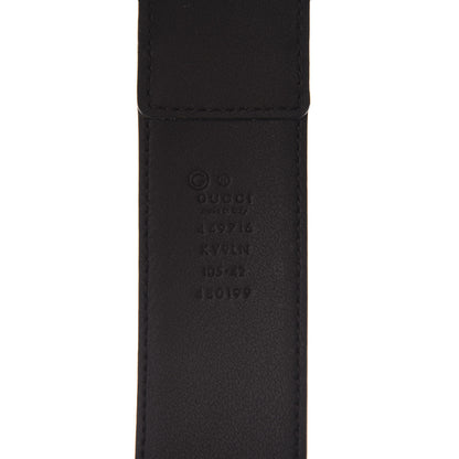 Gucci Monogram Dollar Calfskin 40mm Belt 105 42 Beige Ebony Testa di Moro 5 of 6