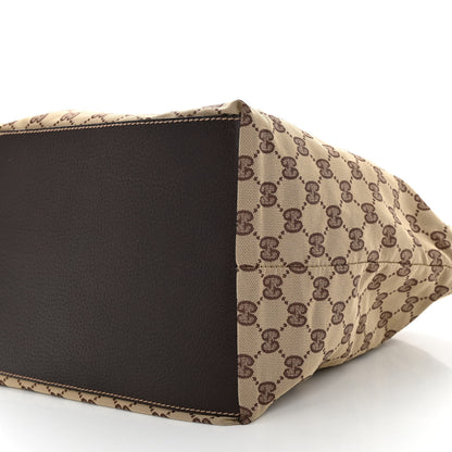 Gucci GG Monogram Medium Web Handle Bucket Tote Dark Brown 10 of 10