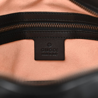 Gucci Calfskin Matelasse GucciGhost Medium GG Marmont Chain Shoulder Bag Black New Acquamarine 6 of 10