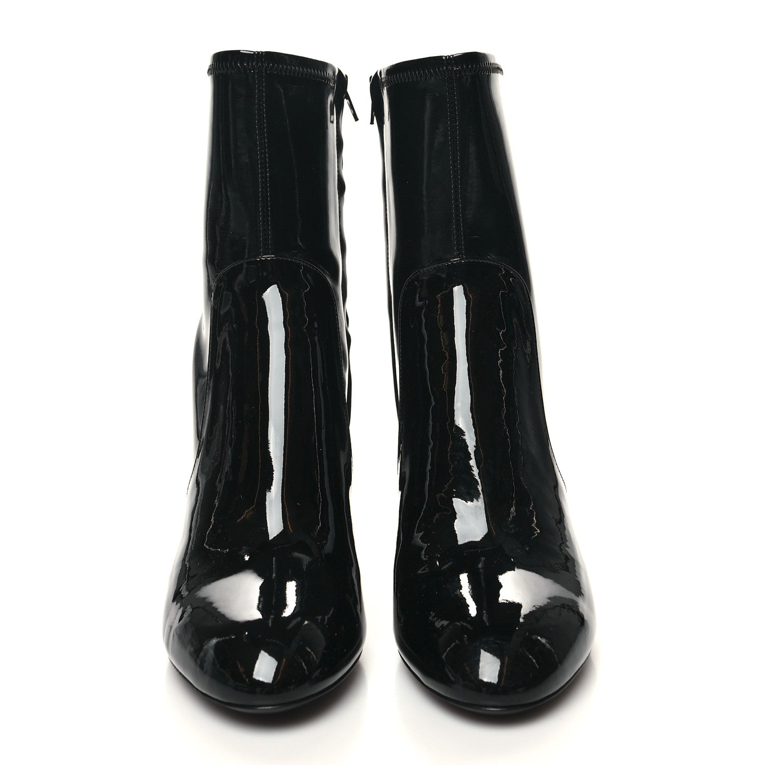 Louis Vuitton Patent Silhouette Ankle Boots 39 Black 2 of 7
