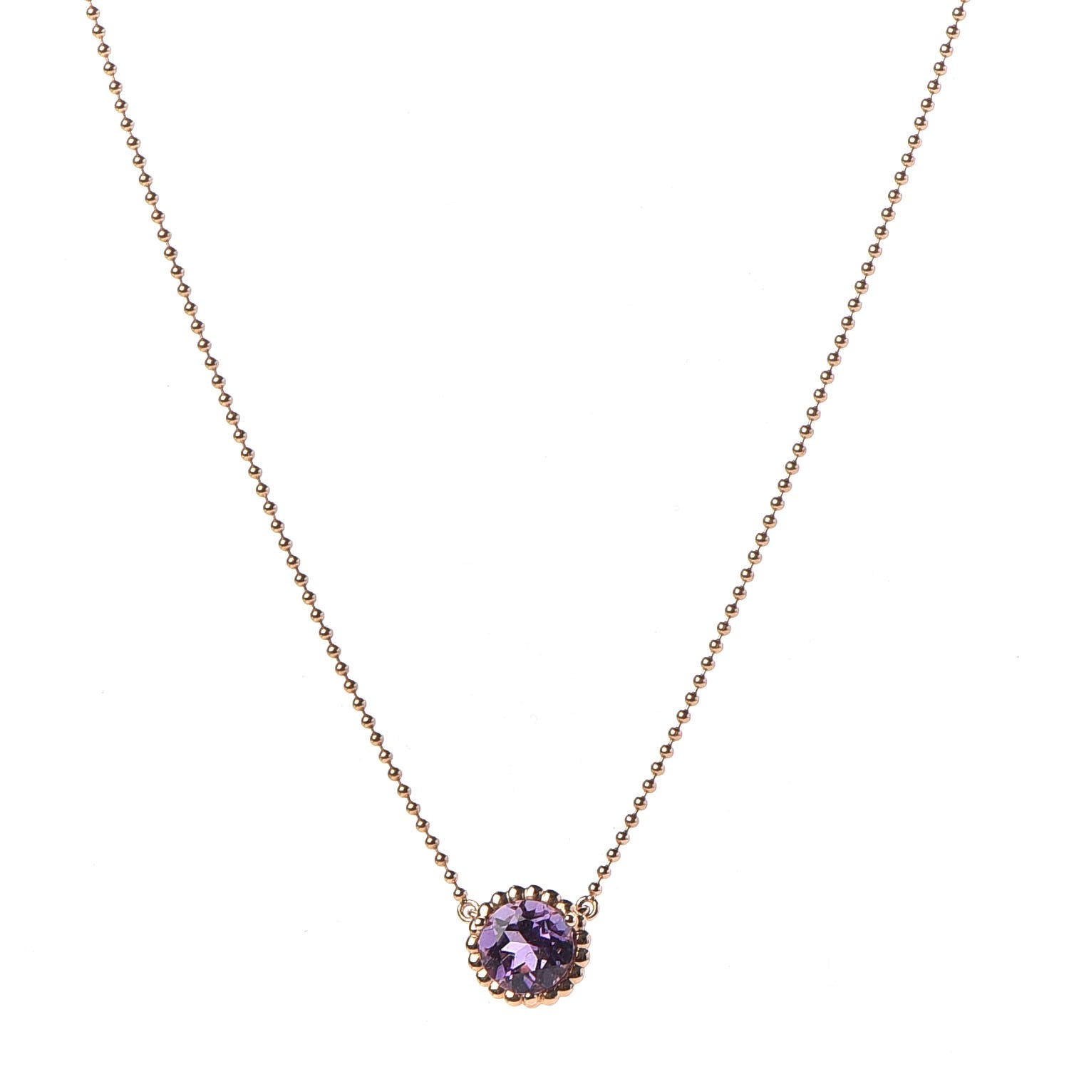 Tiffany 18K Rose Gold Amethyst Sparklers Pendant Necklace 1 of 6