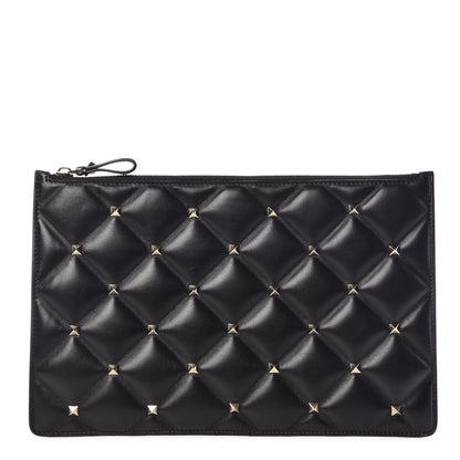 Valentino Garavani Nappa Candystud Zip Pouch Black 1 of 6