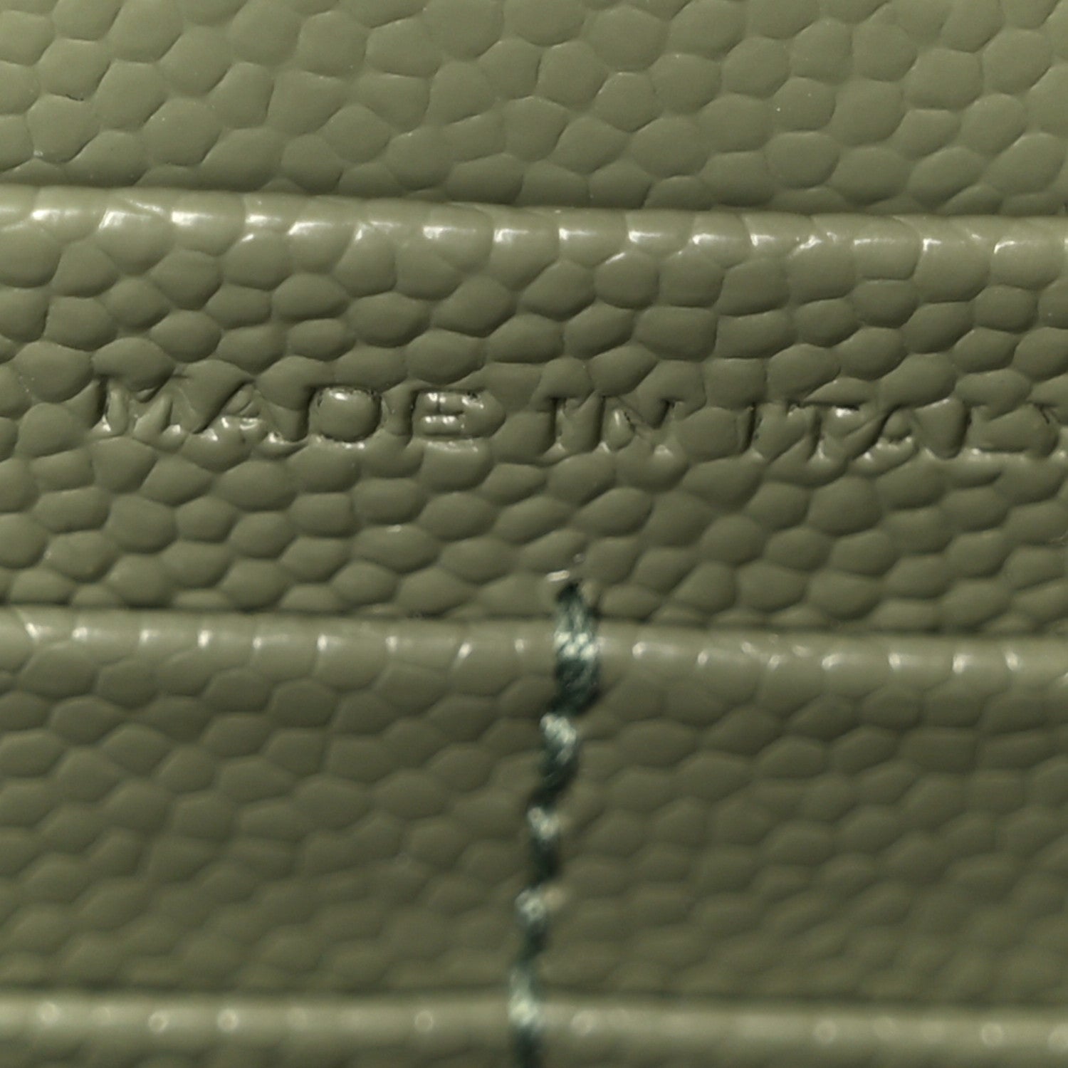 Saint Laurent Grain De Poudre Matelasse Chevron Monogram Envelope Chain Wallet Green Light Sage 7 of 10