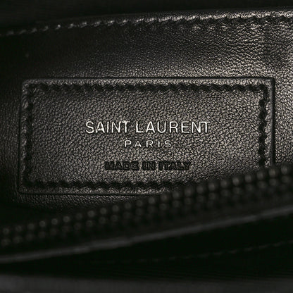 Saint Laurent Sheepskin Matelasse Chevron Monogram Monochrome Large College Satchel Black 7 of 12