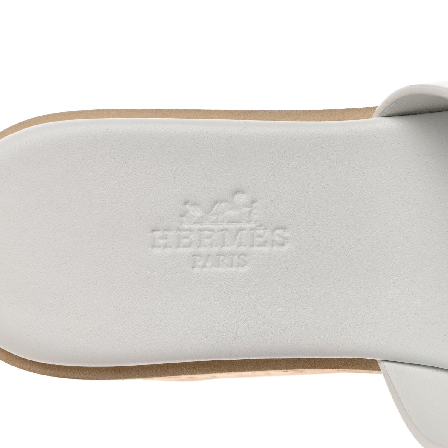 Hermes Calfskin Cork Eze 30 Sandals 35 White 7 of 9