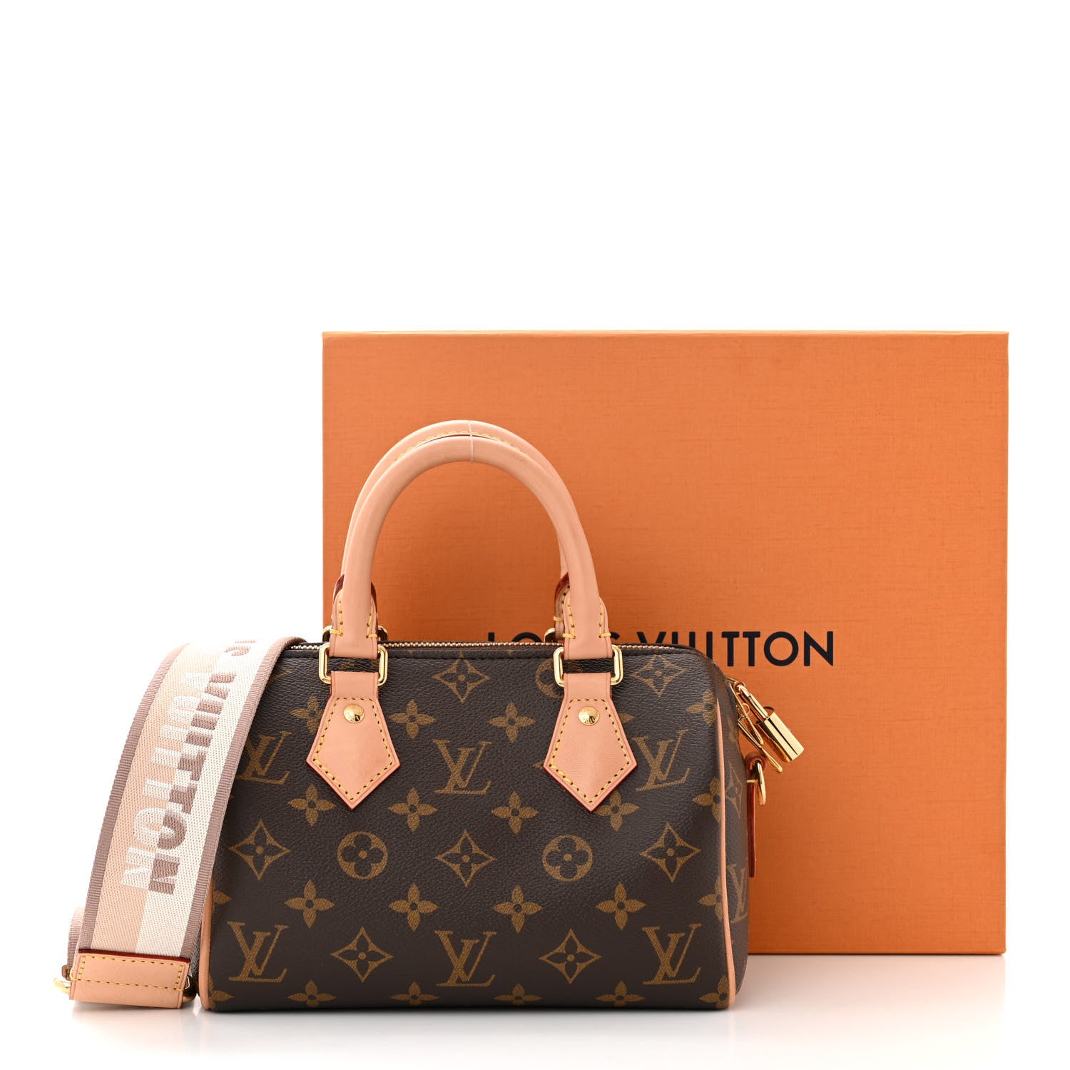 Louis Vuitton Monogram Speedy Bandouliere 20 Beige 10 of 10