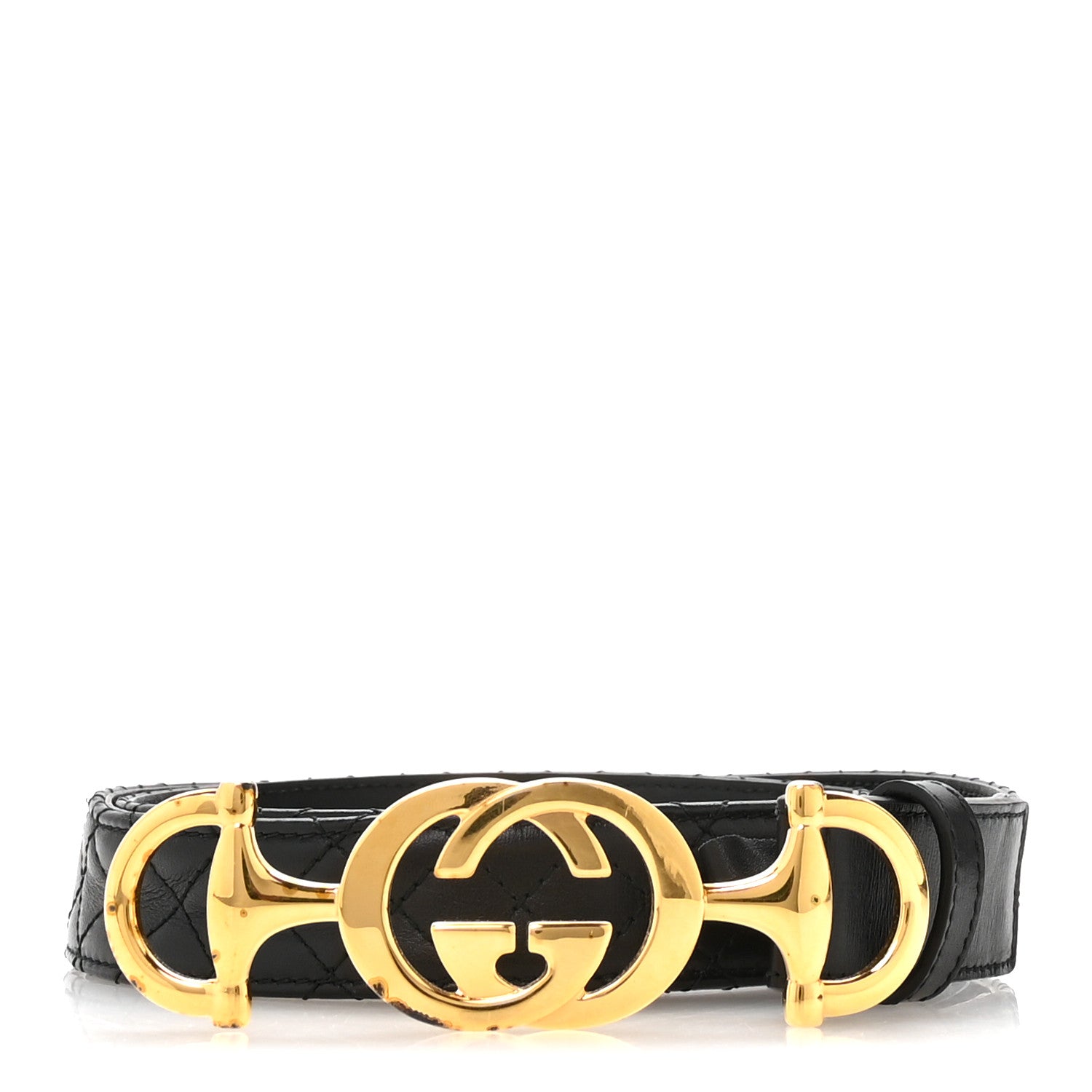 Gucci Calfskin Trapuntata Zumi Belt 100 40 Black 1 of 5