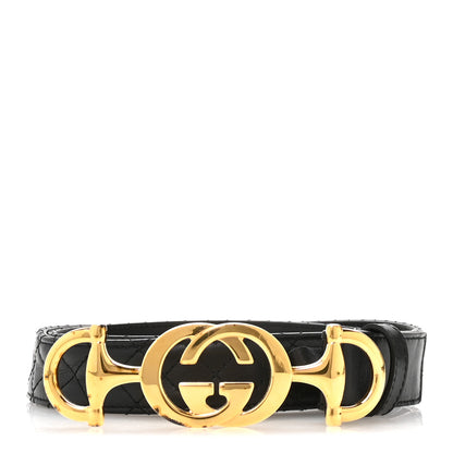 Gucci Calfskin Trapuntata Zumi Belt 100 40 Black 1 of 5