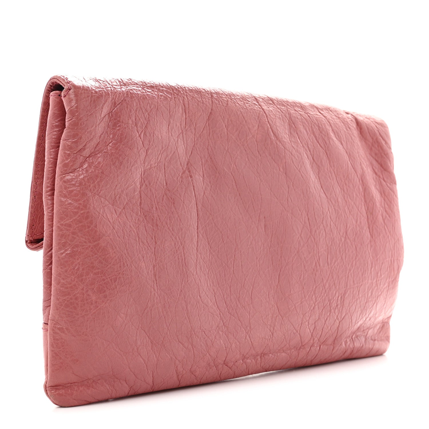 Balenciaga Agneau Giant 12 Silver Hardware Envelope Clutch Rose Bonbon 4 of 8