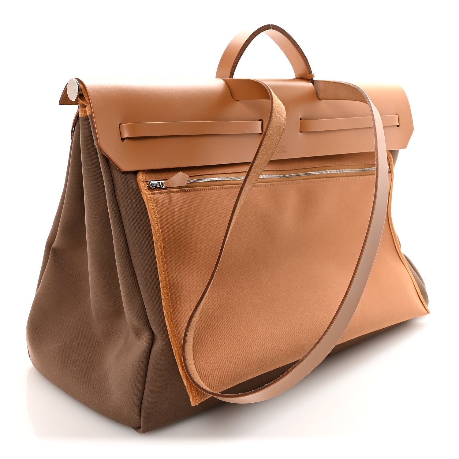 Hermes Military Toile Vache Hunter Herbag Cabine Zip 50 Etoupe Dune 4 of 11