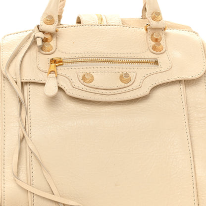 Balenciaga Agneau Giant 12 Gold Hardware Zip Traveler Backpack Blanc Creme Light Craie 7 of 10