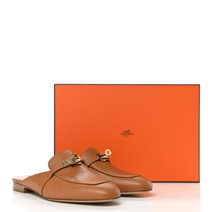 Hermes Goatskin Oz Mules 38 Palissandre 9 of 9