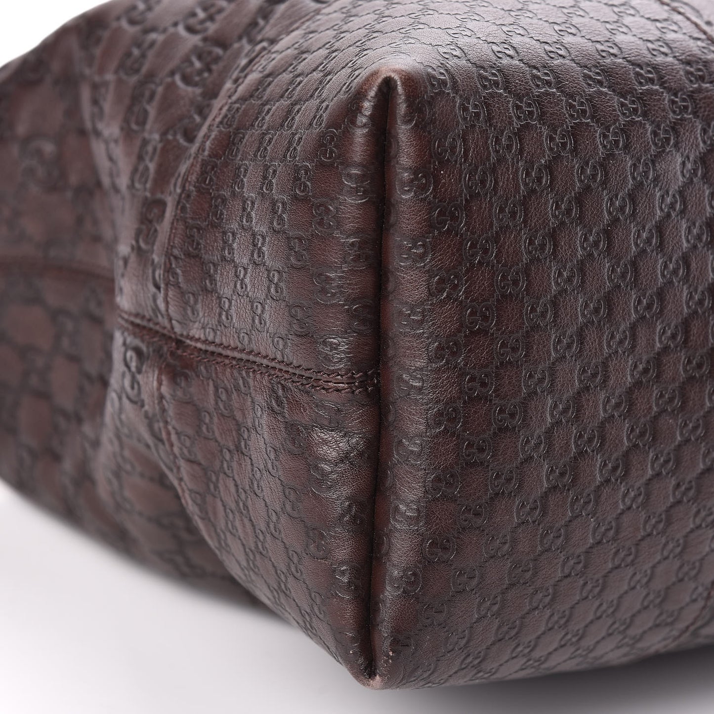 Guccissima Large Bree Foldover Tote Chocolate