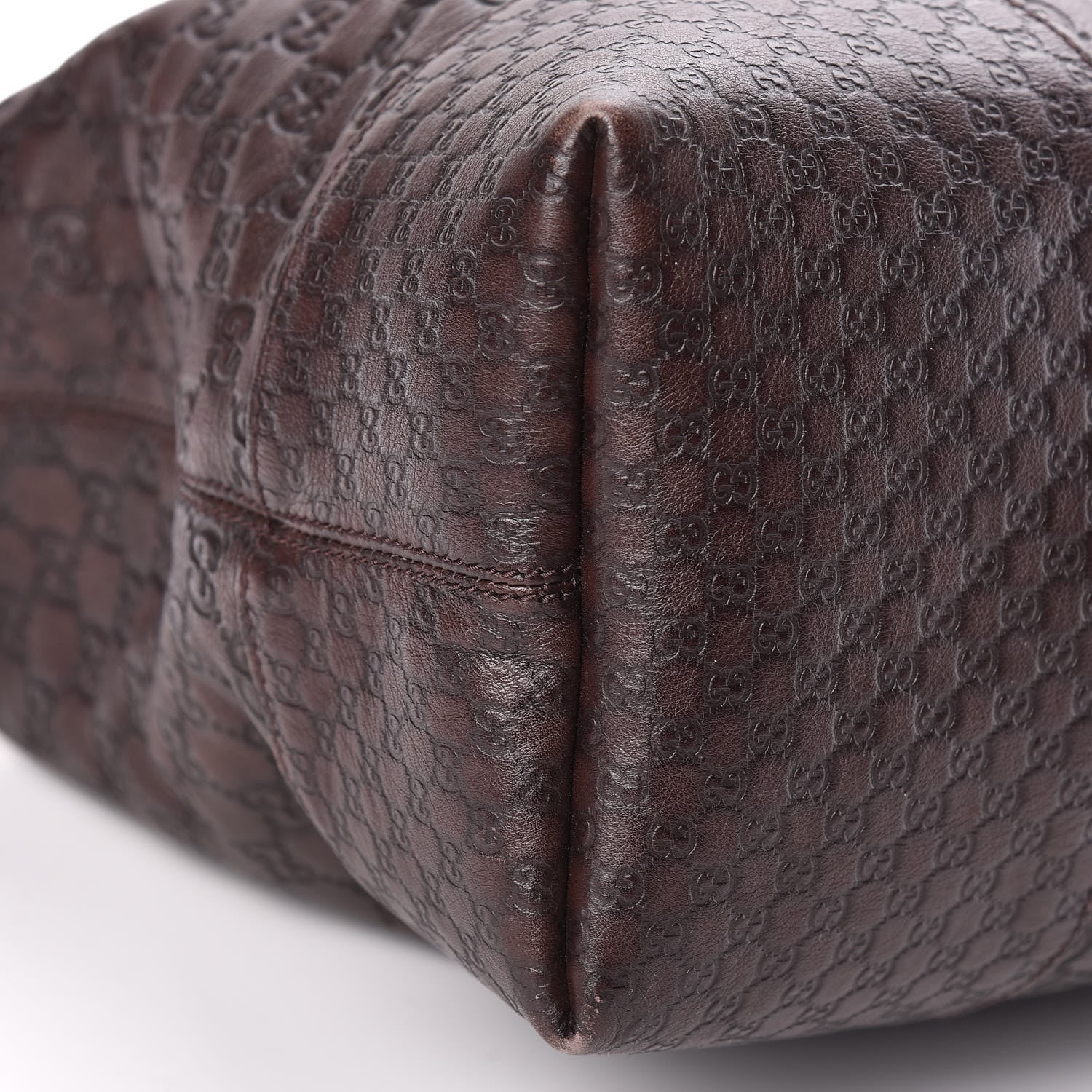 Gucci Guccissima Large Bree Foldover Tote Chocolate 6 of 17