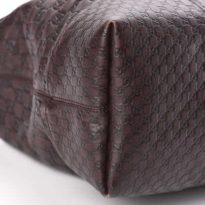 Gucci Guccissima Large Bree Foldover Tote Chocolate 6 of 17