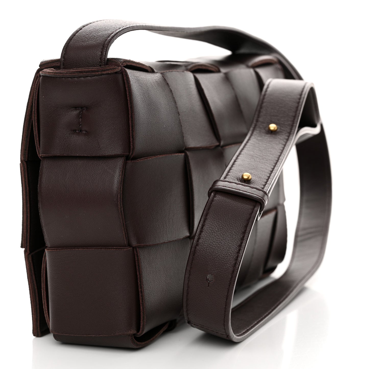 Lambskin Maxi Intrecciato Cassette Crossbody Bag Fondant