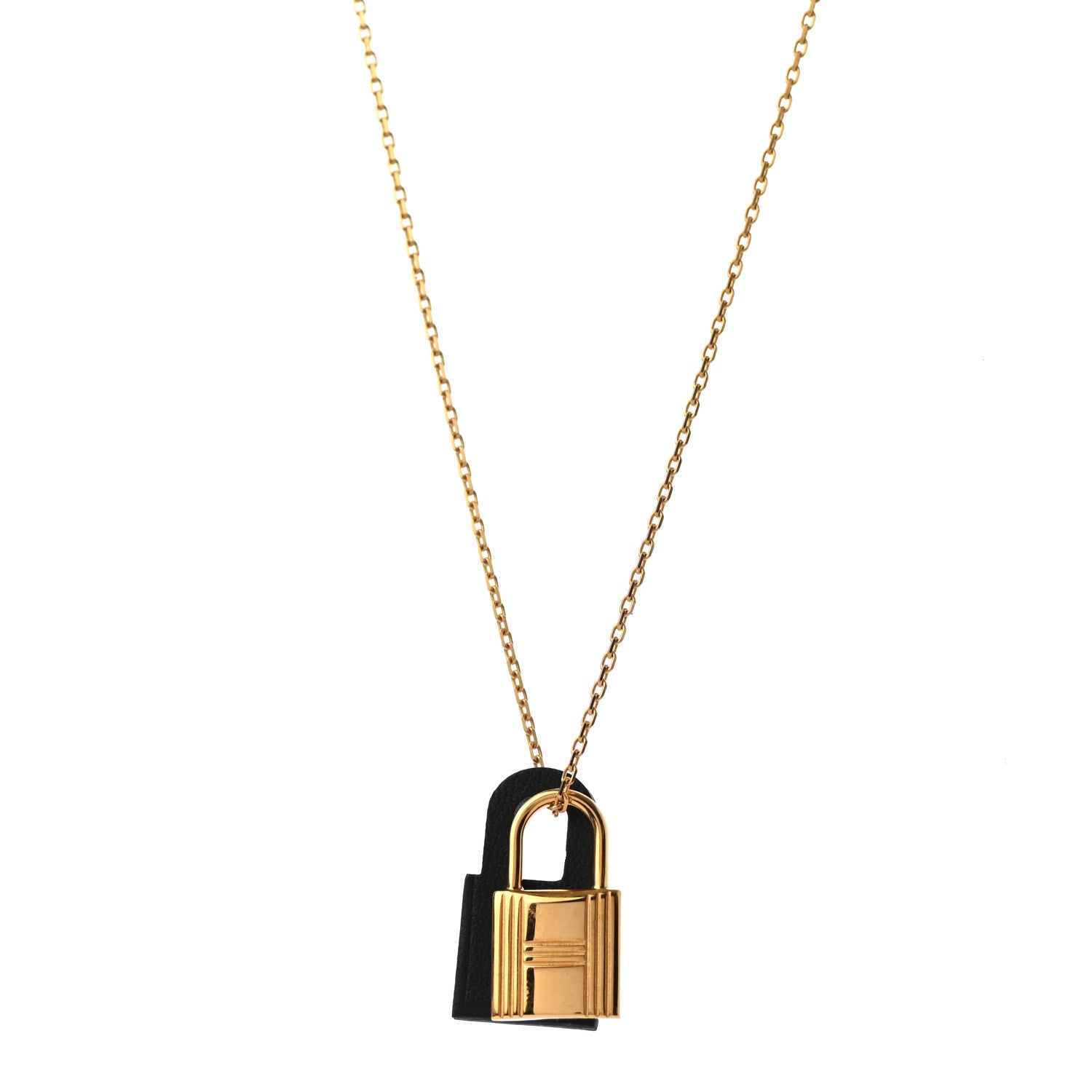Hermes Swift Small O'Kelly Pendant Necklace Black 1 of 7
