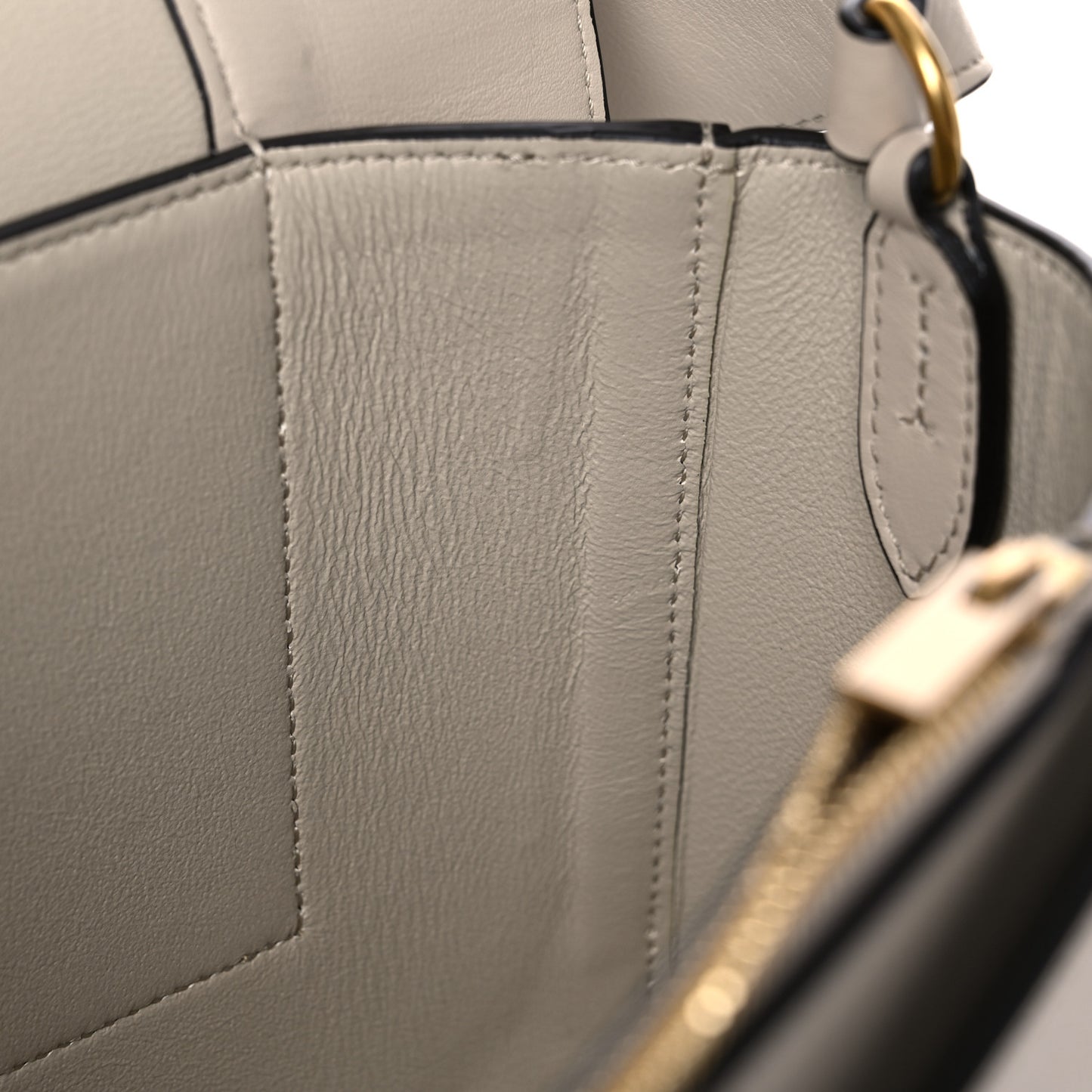 Shiny Smooth Calfskin Medium Frame Shoulder Bag Grege Storm