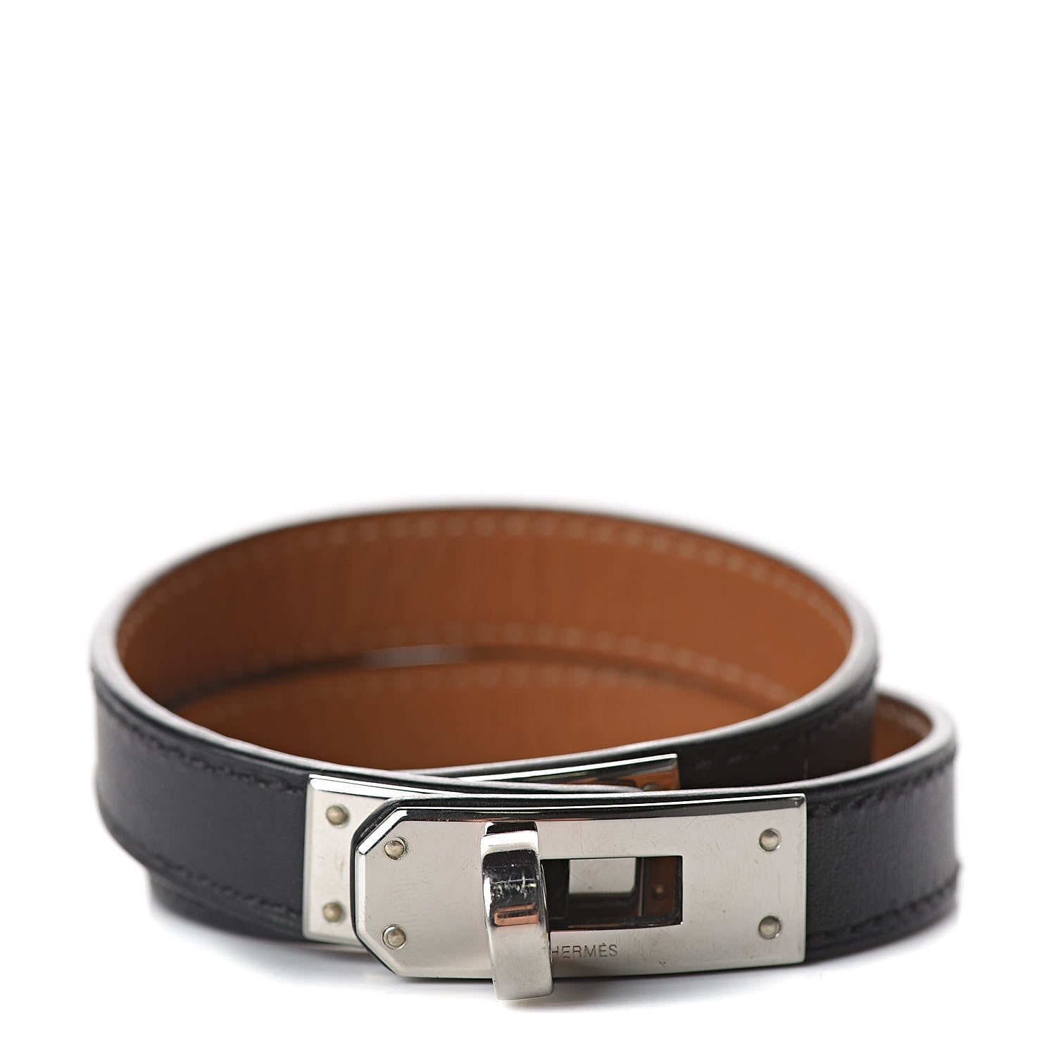 Hermes Chamonix Kelly Double Tour Bracelet M Black 1 of 7